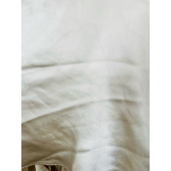 OBANDO COLLECTIVE Women's Ivory White Wide Leg Satin Cape Jumpsuit Size 2 - Picture 8 of 14